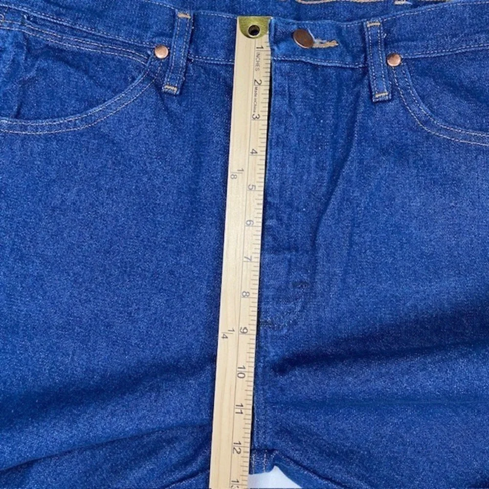 Wrangler 936PWD Cowboy Cut Slim Fit Mens Jeans 33x34 Indigo Blue Cotton Denim